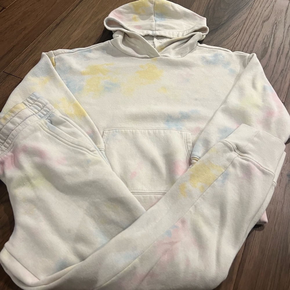 Old Navy Tie Dye Printed Vintage Street Joggers and Hoodie Set Girls M 8